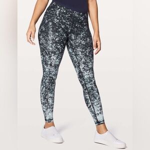 Lululemon Wunder Under Hi-Rise Tight - Size 10, Black, blue multi